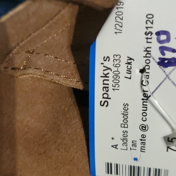 Lucky Brand, size 7.5 Ladies Tan Booties - Picture 6 of 7